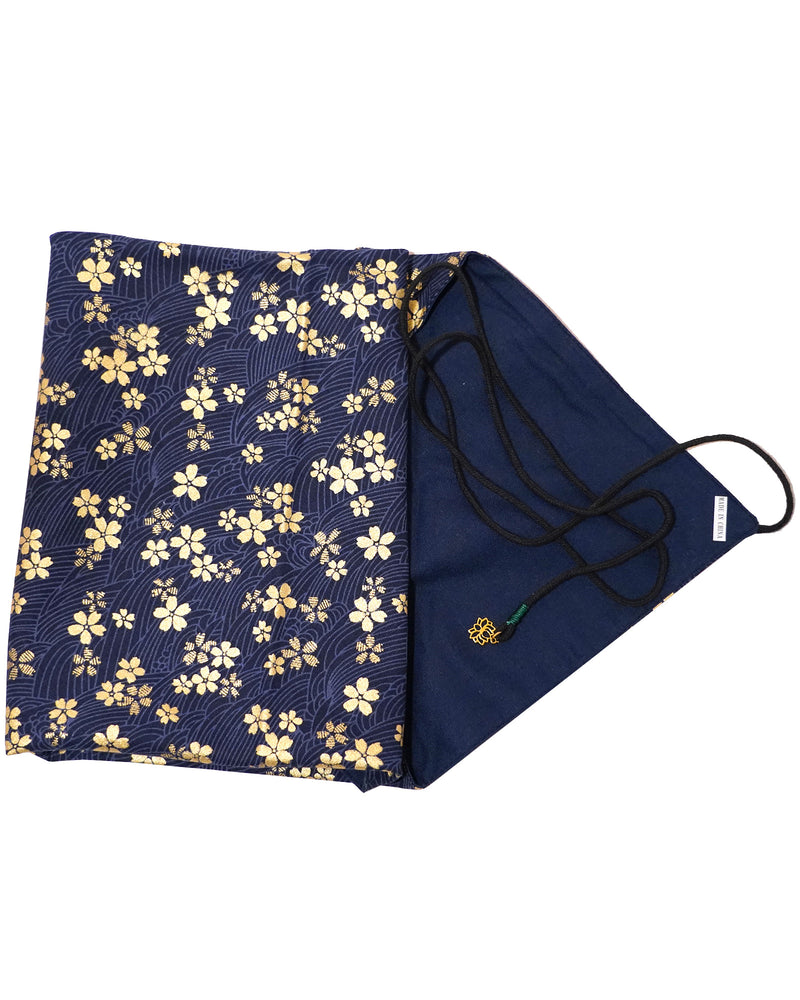 Book Wrap, Golden Cherry Flowers, Cotton