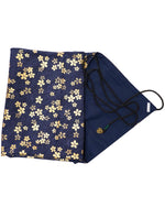 Book Wrap, Golden Cherry Flowers, Cotton